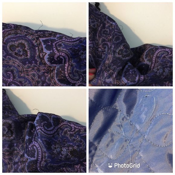 Vintage 50's Purple Quilted Full Circle Skirt, Rockabilly Swing Pin Up Sock Hop - Picture 5 of 16